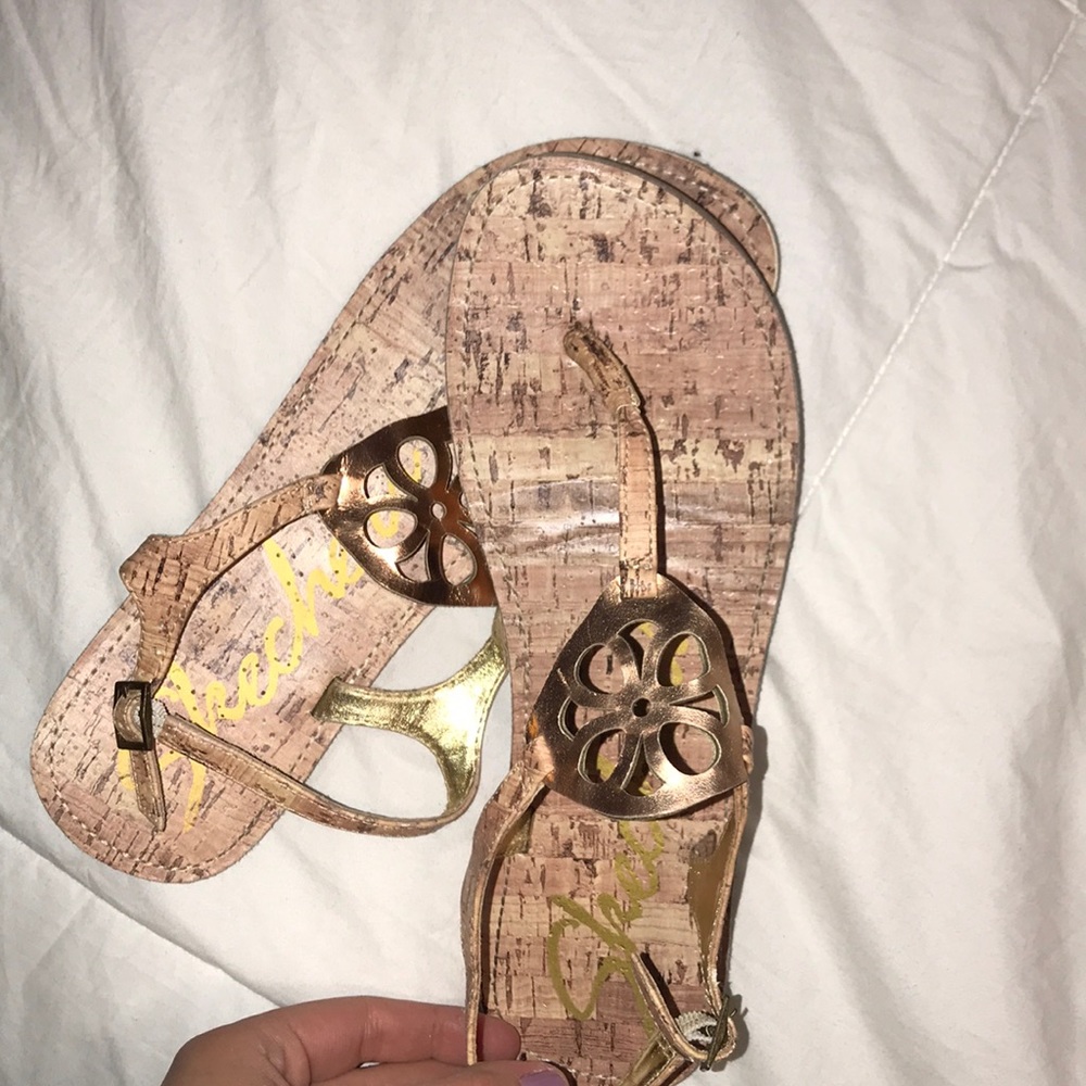 Rose gold sandals